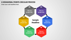 6 Hexagonal Points Circular Process PPT Slide 1