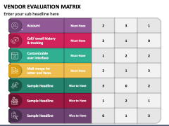 Vendor Evaluation Matrix for PowerPoint and Google Slides - PPT Slides