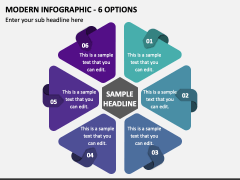 Modern Infographic - 6 Options PPT Slide 1