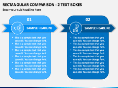 Rectangular Comparison - 2 Text Boxes PPT Slide 2