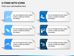 6 Items With Icons PPT Slide 1