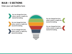 Bulb – 5 Sections PPT Slide 2
