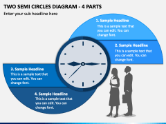 Two Semi Circles Diagram - 4 Parts PPT Slide 2