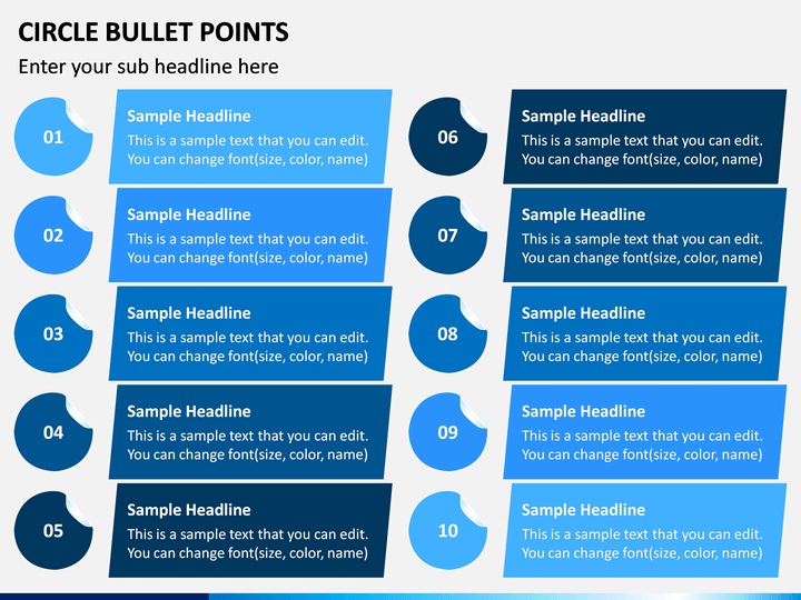 Circle Bullet Points PowerPoint Template - PPT Slides | SketchBubble