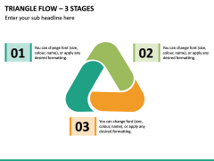 Triangle Flow – 3 Stages PPT Slide 2