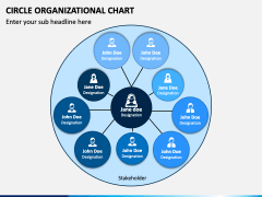 Circle Organizational Chart PowerPoint Template - PPT Slides