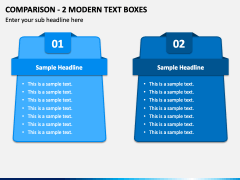 Comparison - 2 Modern Text Boxes PPT Slide 2