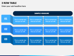 3 Row Table PPT Slide 1
