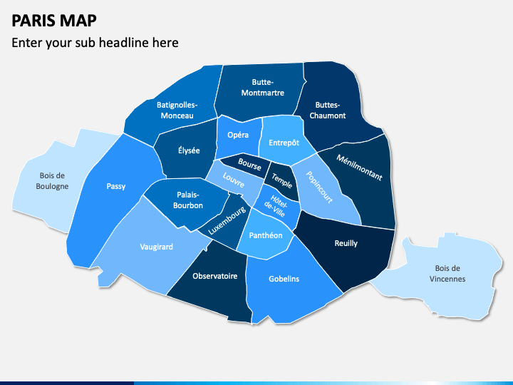 Paris Map PPT Slide 1