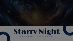 Starry Night Background Theme Animated Presentation - SketchBubble