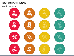 Tech Support Icons PPT Slide 1