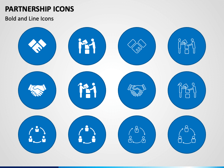Partnership Icons PPT Slide 1