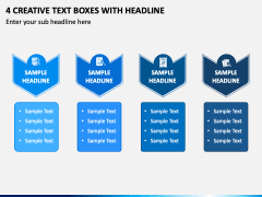 4 Creative Text Boxes with Headline PPT Slide 2