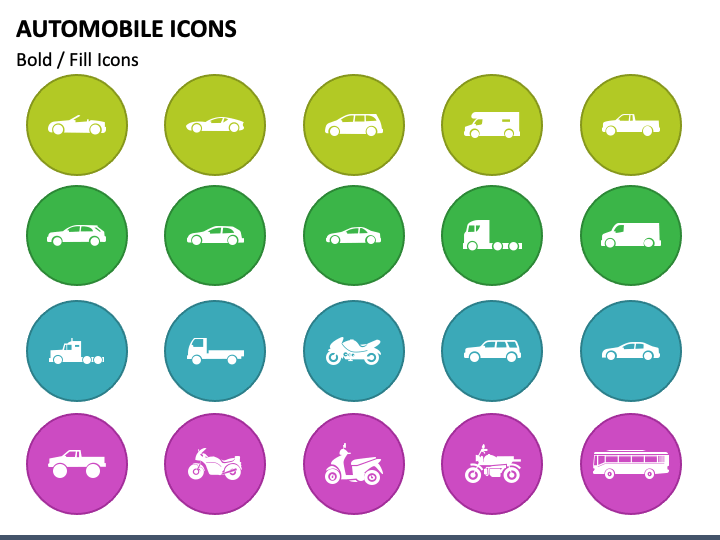 Automobile Icons PPT Slide 1
