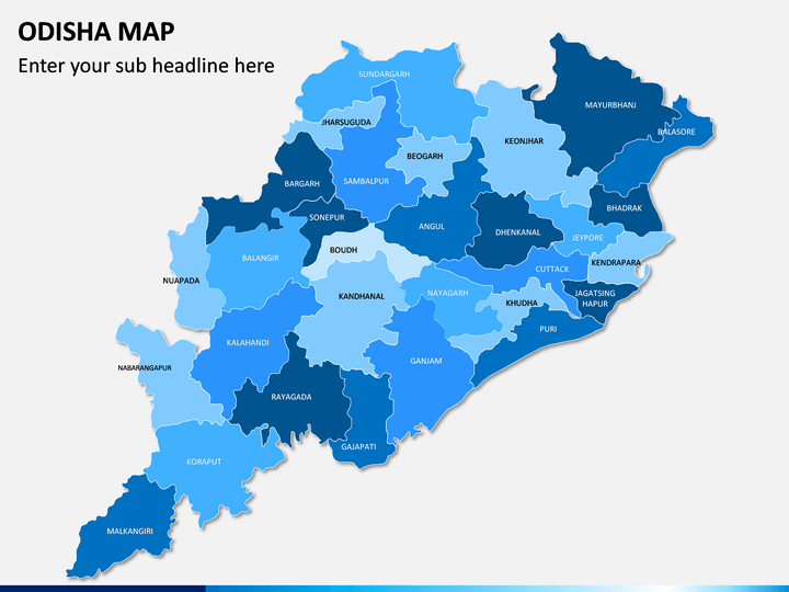 Odisha Map PPT Slide 1