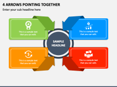 4 Arrows Pointing Together PPT Slide 2