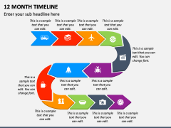 12 Month Timeline PPT Slide 2