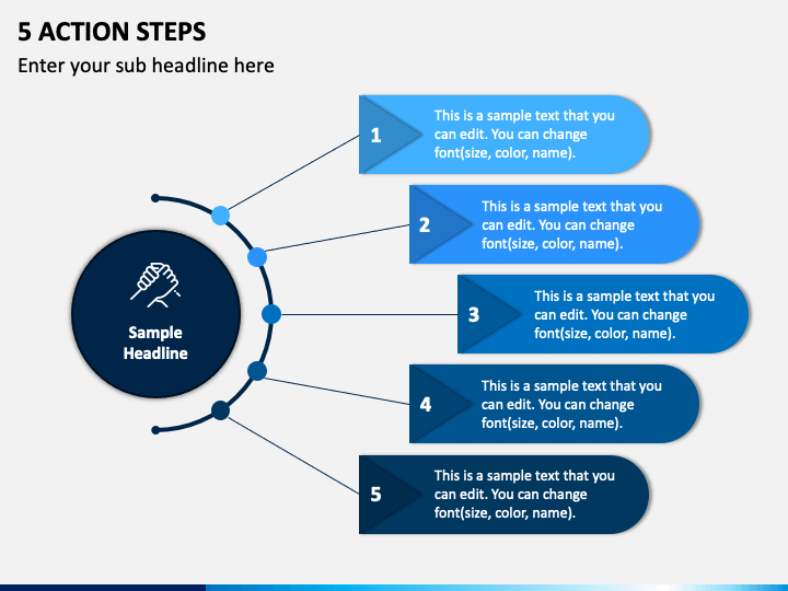 5 Action Steps PPT Slide 1