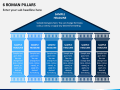 6 Roman Pillars PPT Slide 1