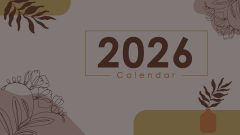 2026 Calendar - Aesthetic Style Animated Presentation - SketchBubble
