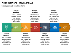 7 Horizontal Puzzle Pieces PPT Slide 2
