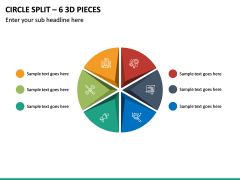 Circle Split – 6 3d Pieces PPT Slide 2