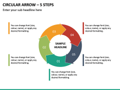 Circular Arrow – 5 Steps PPT Slide 2