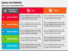 Goals Vs Purpose PPT Slide 2
