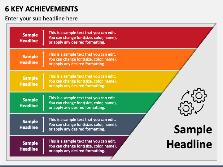 6 Key Achievements PPT Slide 1