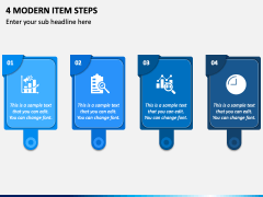 4 Modern Item Steps PPT Slide 2