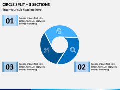 Circle Split – 3 Sections PPT Slide 1