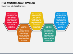 Five Month Linear Timeline PPT Slide 2