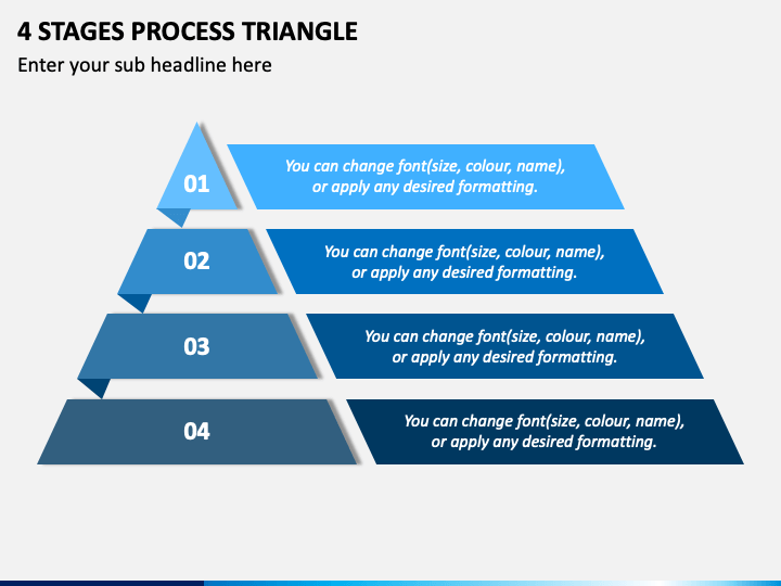 4 Stages Process Triangle PowerPoint Presentation Slides - PPT Template
