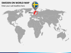 Sweden on World Map PPT Slide 2
