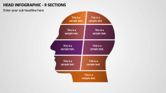 Head Infographic - 9 Sections PPT Slide 1
