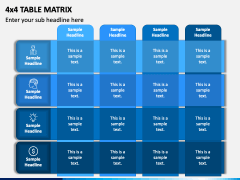 4x4 Table Matrix PPT Slide 1