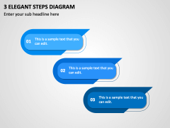3 Elegant Steps Diagram PPT Slide 1