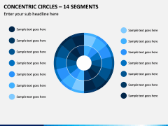 Concentric Circles – 14 Segments PPT Slide 1