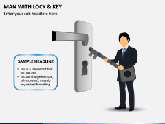 Man With Lock & Key PPT Slide 1
