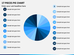 17 Pieces Pie Chart PPT Slide 1