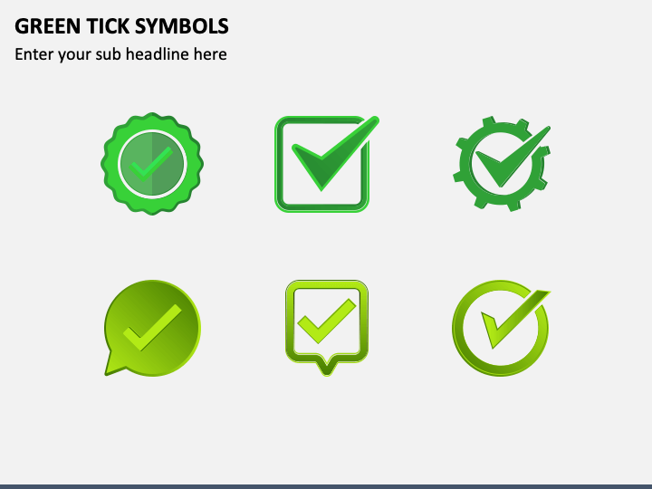 Green Tick Symbols for PowerPoint and Google Slides - PPT Slides