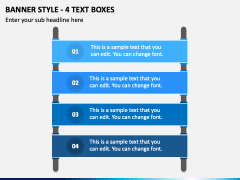 Banner Style - 4 Text Boxes PPT Slide 2