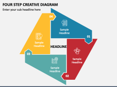 Four Step Creative Diagram PPT Slide 1