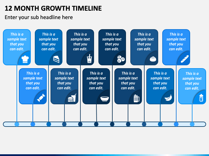 12 Month Growth Timeline PPT Slide 1