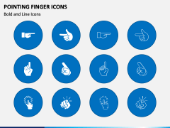 Pointing Finger Icons PPT Slide 1