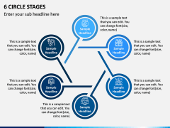 6 Circle Stages PPT Slide 1