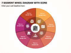 7 Segment Wheel Diagram with Icons PPT Slide 1