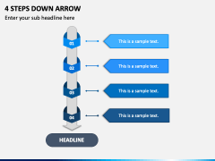 4 Steps Down Arrow PPT Slide 2