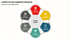 6 Parts Stylish Animated Hexagon PPT Slide 1