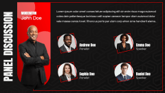 Panel Discussion PowerPoint and Google Slides Template - PPT Slides